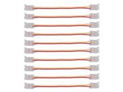 2026 conectores para Fitas Led Cob de 3 Pinos e 8 Mm, 10 Unidades, Alta Compatibilidade, para Lar, Festa e Escritório