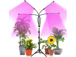 Lurelia Lâmpada Led Para Plantas 80 W, Espectro Completo, Com Temporizador, 4 Cabeças