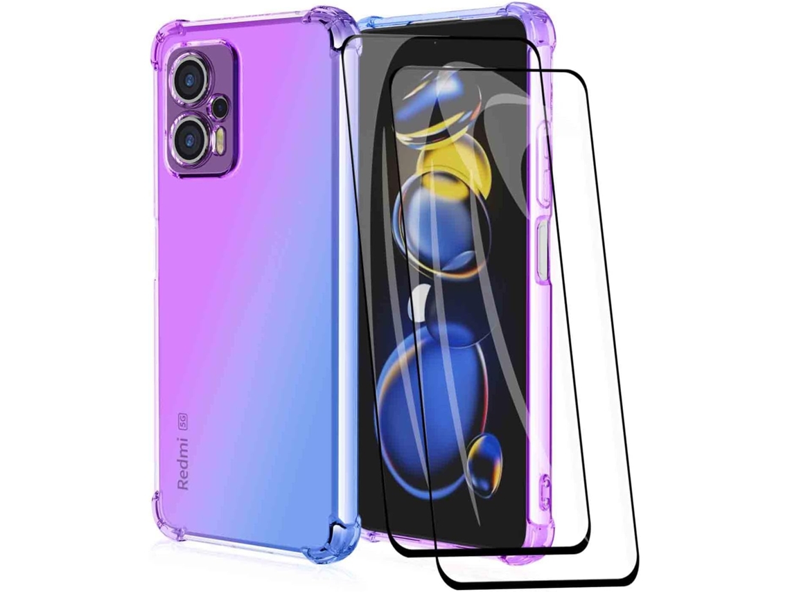 Capa Vidros Temperados Antichoque Bordas Para Xiaomi Xiaomi Poco X4 Gt Hongwe. Pele Sintética Transparente