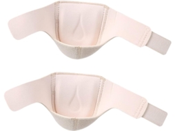 Protetor De Calcanhar Silicone Bege Packove, Almofada Antiderrapante E Que Absorve A Pressão Para Pés Rachados, Macia E
