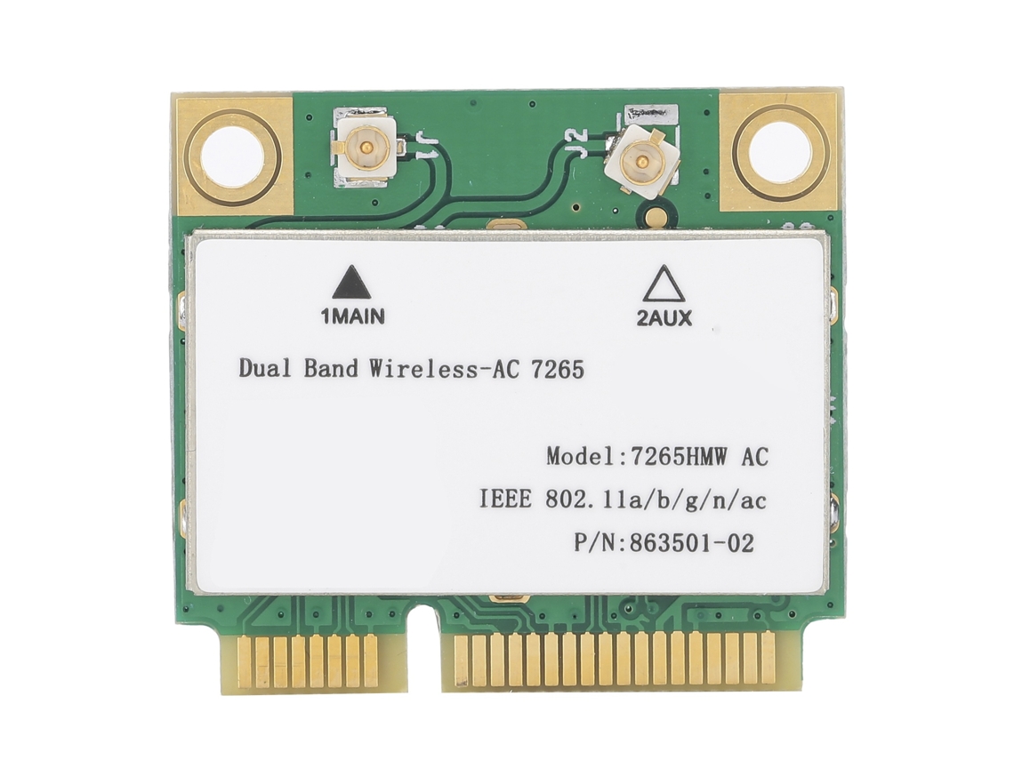 Lurelia Placa Wi-fi Mini Pcie Wi-fi 5 867 Mbps Dual Band 2,4/5 Ghz Bluetooth 4.2 Antena