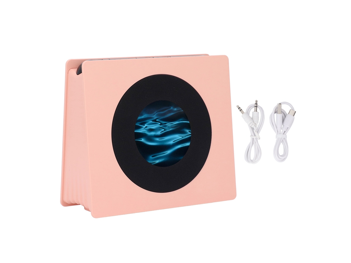 Ats altavoz de Ruído Branco com Despertador, Luz Noturna e Tela Hd, Lâmpada de Mesa de Noite Rosa