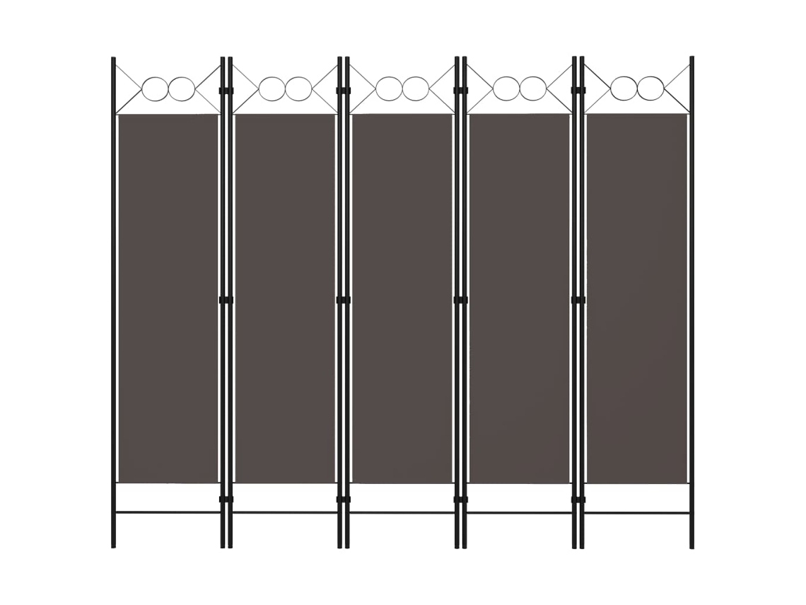 Vidaxl Divisória De Quarto Com 5 Painéis 200x180 Cm Antracite
