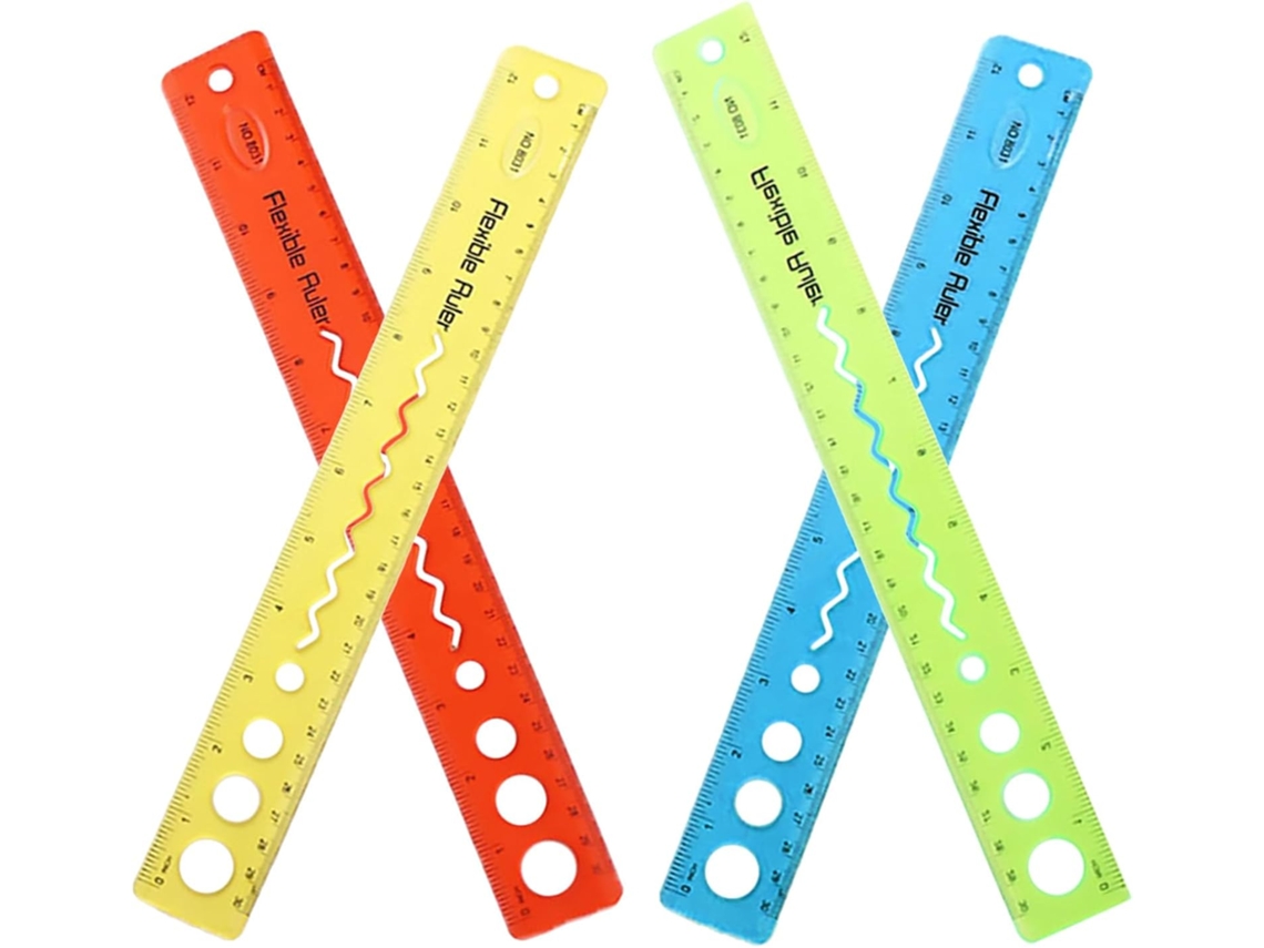 Conjunto De 4 Réguas Ultech Leves E Fáceis Usar, Em Plástico