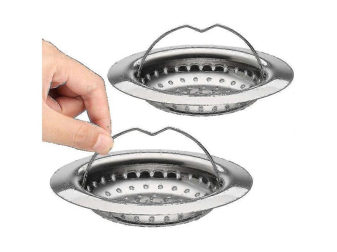 Omni 2 Filtros de Fregadero de Acero Inoxidable 304, Rejilla de Cocina, 110mm, Antiobstrucción, Fácil Limpieza
