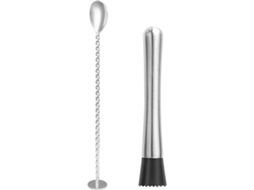 Socador De Coquetéis, Para Bebidas Em Aço Inoxidável Com 29,7 Cm