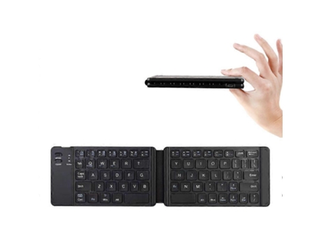 Black Folding Wireless Keyboard Mobile Tablet Universal Computer Gaming Keyboard Efdafss