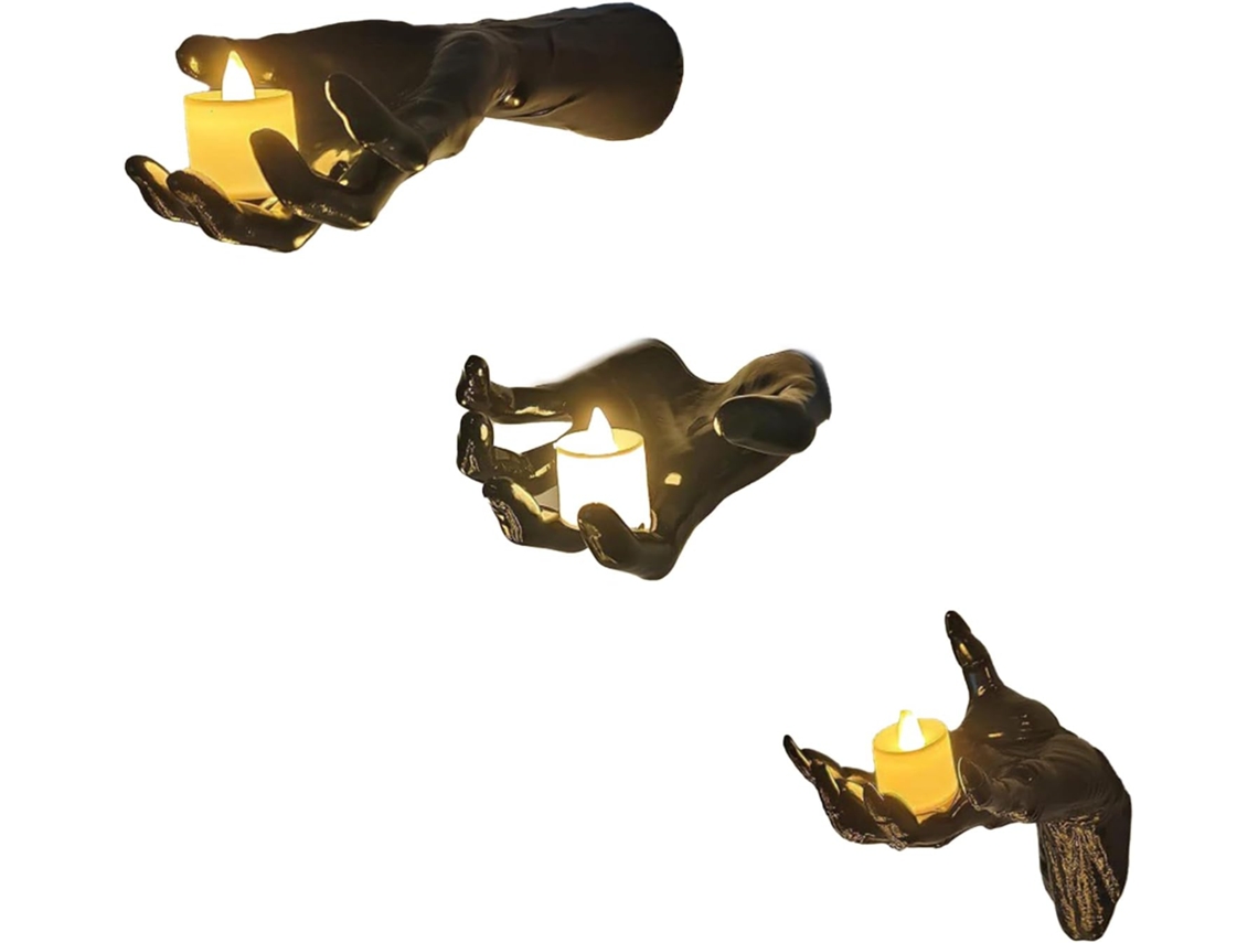 Conjunto De 3 Decorações Assustadoras De Halloween Que Cabem Na Sua Mão, Artigos Para Festas Assustadoras