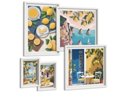 Conjunto De Pinturas Limões Frescor Boho Verão Espelharte (5 Peças)