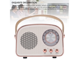 Caixa Mali de Som Bluetooth Retro Pequena Portátil Decor para Casa e Exterior