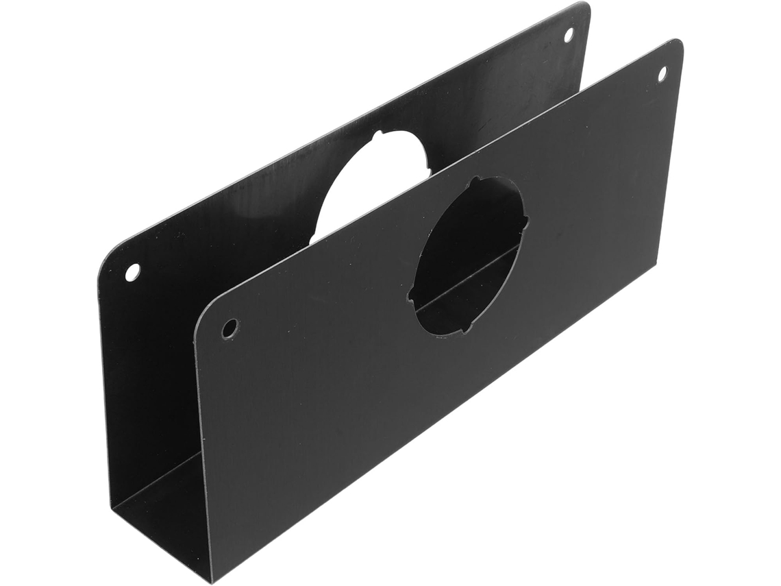 Placa De Reforço Para Fechadura De Porta Em Aço Inoxidável 23x10 42-46 60 Cm Na Cor Preta
