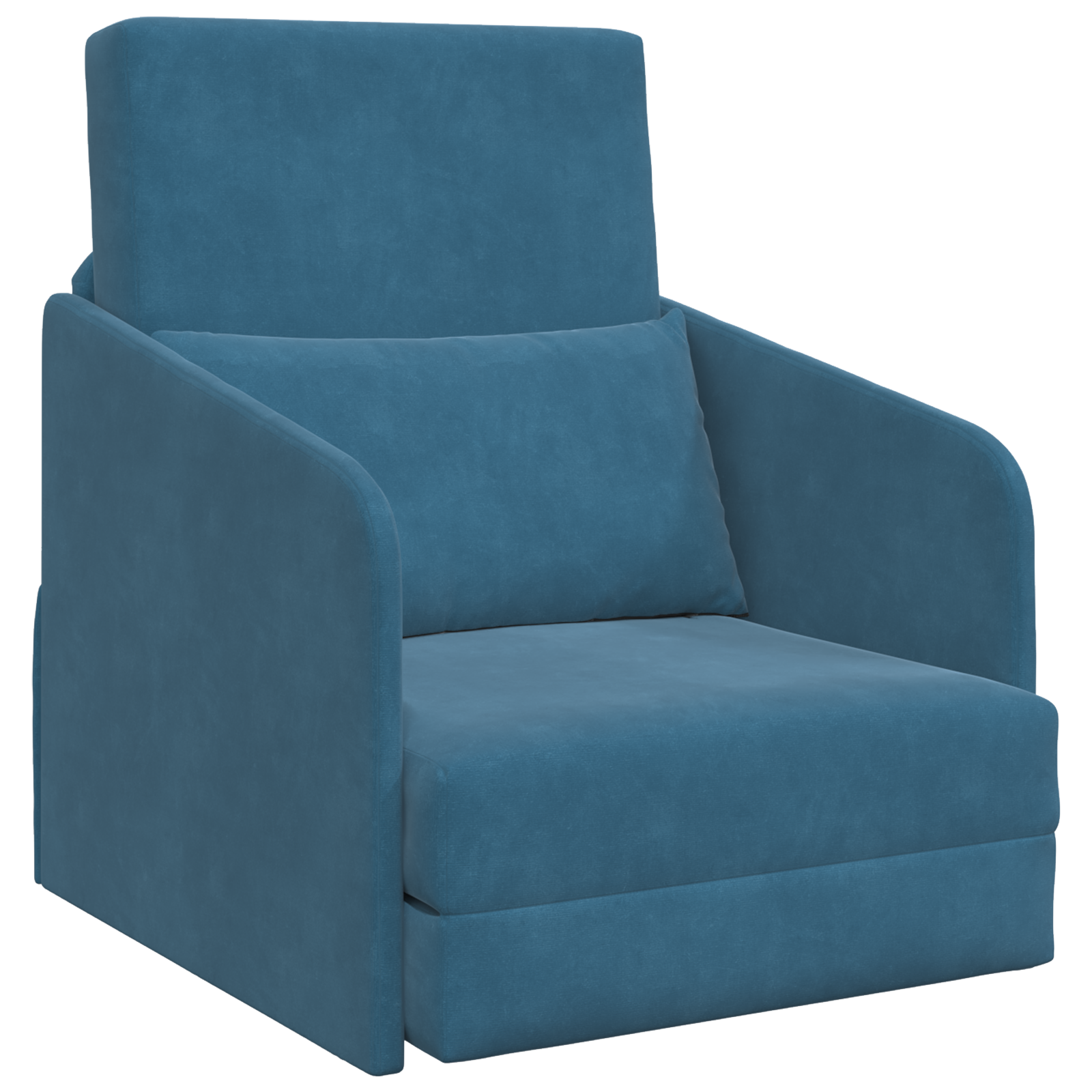 Conjunto 1 Sofá-cama Vidaxl Azul Veludo (65 X 80 X 83 Cm)