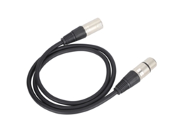 Cabo de Microfone XLR de 3 pinos, 1 metro, preto CHABERLU