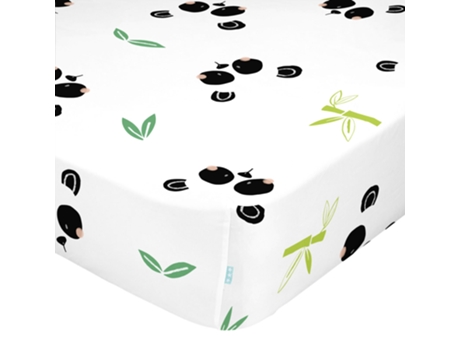 Lençól de Baixo HAPPYFRIDAY Panda garden Cama 105 (105x200 cm)