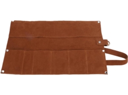 Bolsa de couro bovino para ferramentas de bonsai, bolsa multifuncional para jardinagem com vários compartimentos.