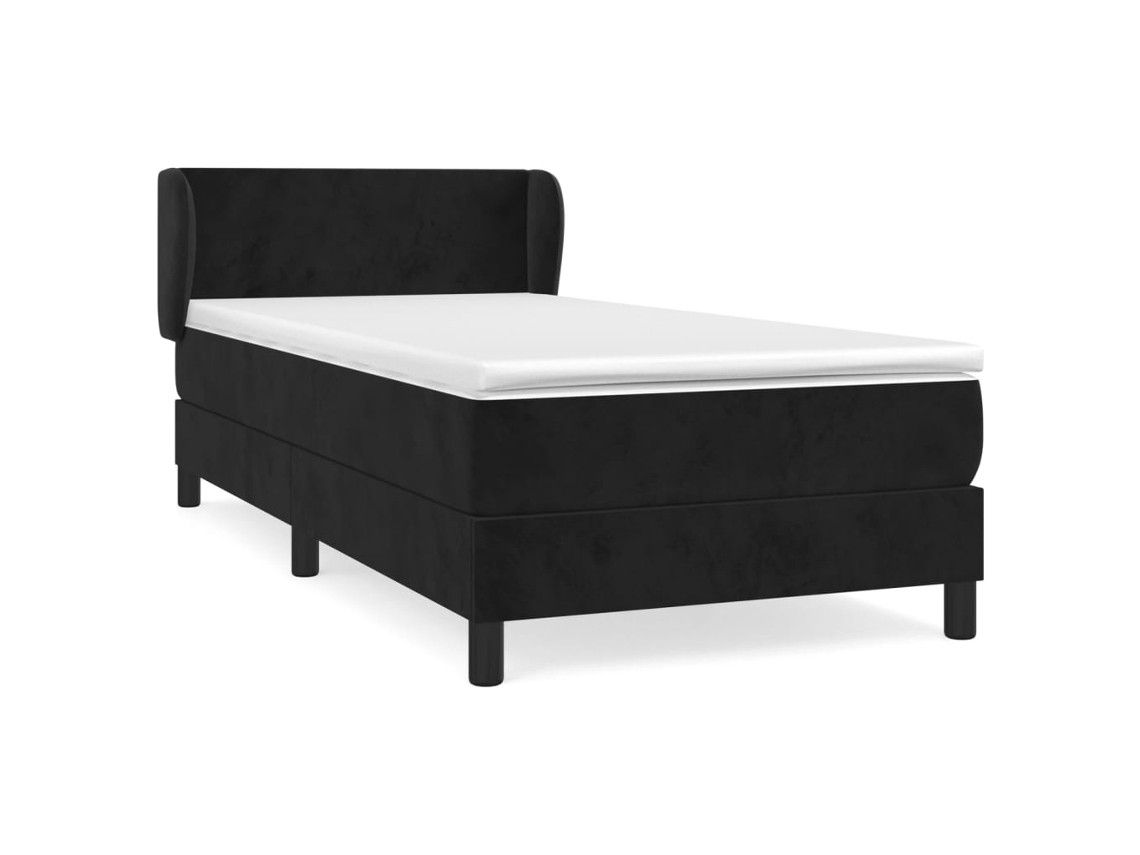 Box Spring Bed, Box Spring Beds Vidaxl Preto Veludo (90 X 200 Cm)