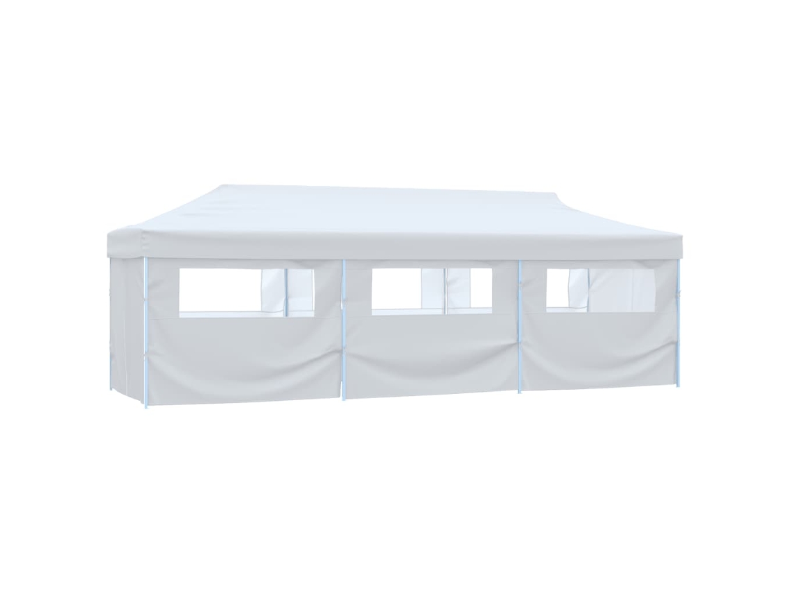 Vidaxl Tenda Para Festas Pop-up Dobrável C/ 8 Paredes 3x9 M Branco