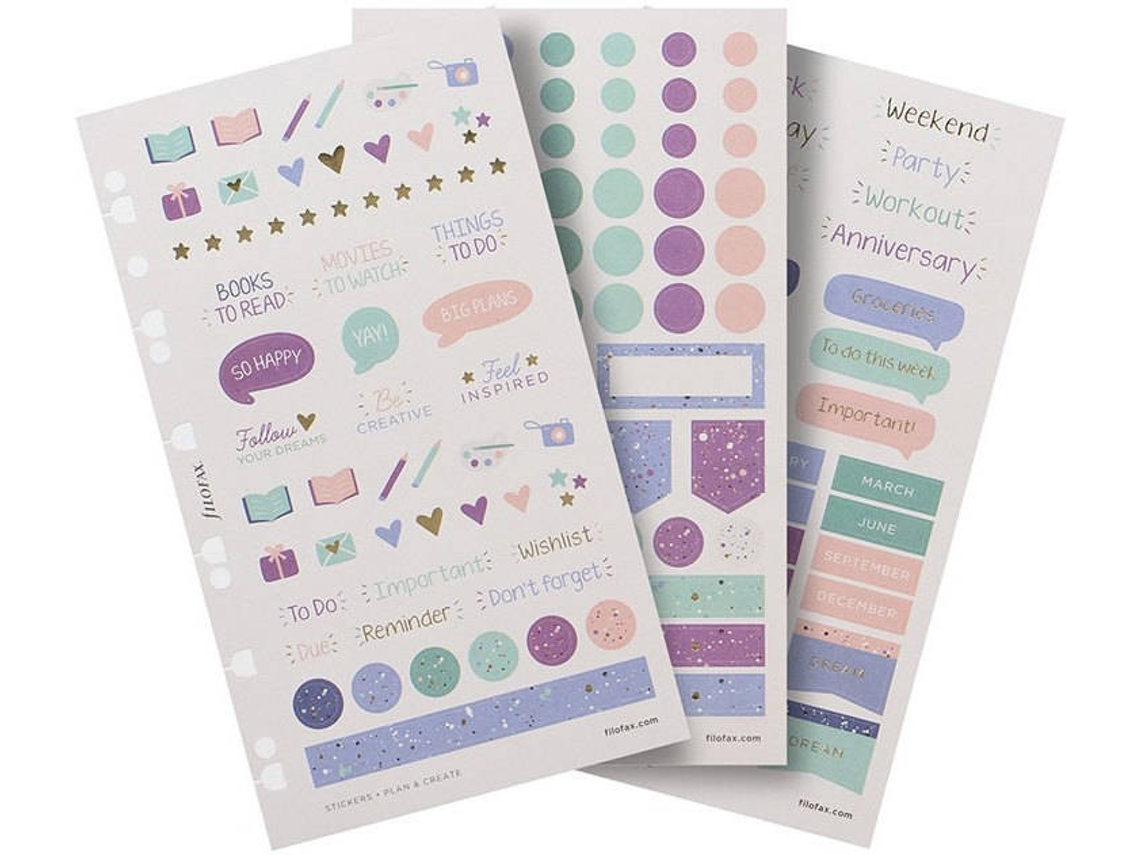 Autocolantes FILOFAX  Expressions - 6 Folhas