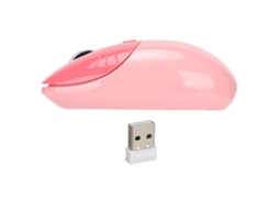 Baoj-2026novopata De Gato Cartoon Fofa Mouse Sem Fio 2.4g Rosa