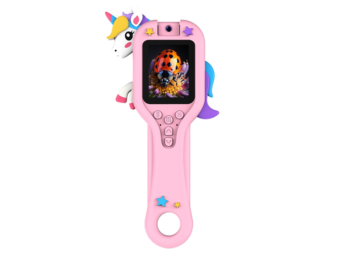 Lupa 500x, Microscópio Digital Com Tela De 2,0 Polegadas Brilvibera (unicórnio Rosa)