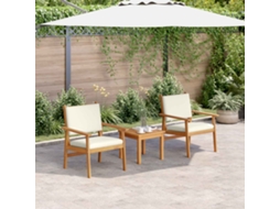 Vidaxl Conjunto De Sofá De Jardim 3 Unid. 2-número De Lugares