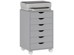 Bloco de Gavetas Melamina de Madeira Cor Cinzento 40x35x63 cm Homcom