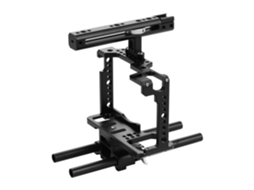 2026 caja de Cámara de Aluminio Compatible Con Sony A6600 Con Mango Superior Y Montaje Cold Shoe para Vídeo Profesional