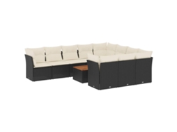 Garden Sofa Set, Garden Sofa Sets Vidaxl Preto Rattan / Vime (n/a)