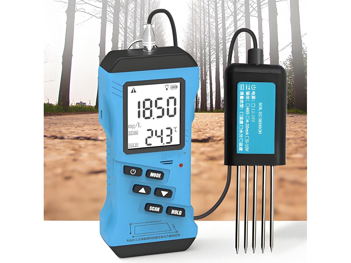 Medidor De Umidade, Condutividade E Testador Solo | 7em 1-detecta Temperatura, Ph, Nutrientes Npk Valor Ec