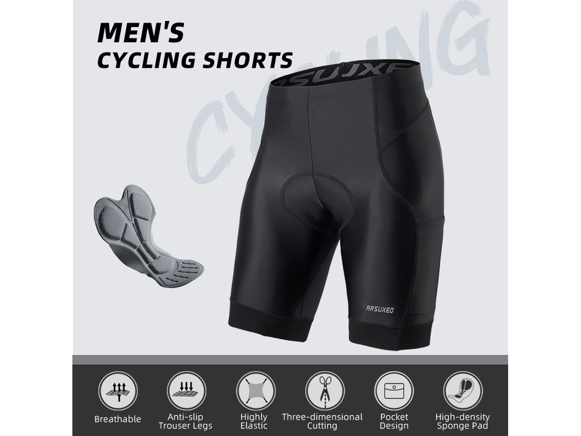 Calcinhas de Ciclismo Masculinas com Espuma e Bolsos Mali