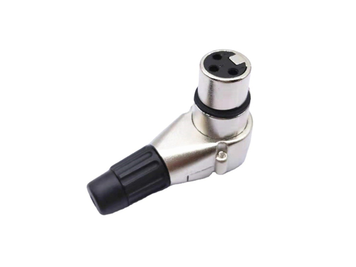 Conjunto de 10 conectores XLR de 3 pinos, em ângulo reto, macho 90°, para microfones e cabos AQUAFORGE