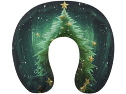 Almofada de Viagem em Formato Árvore Natal Verde | S/MARCA