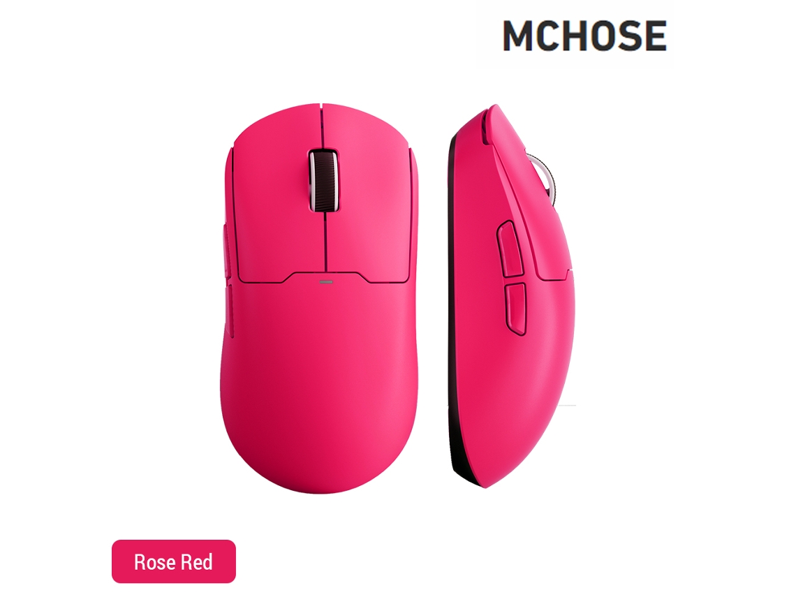 Rato Gaming Wireless Mchose A5 Série Vermelho Rosa