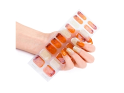 20 Unidades/pacote De Tiras De Esmalte Para Mulheres, Adesivos De Cor Sólida Para Unhas, Tiras De Acrílico Para Unhas Hengrongshen