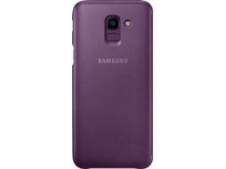 Capa SAMSUNG Galaxy J6 2018 Flip Wallet Rosa — Compatibilidade: Samsung Galaxy J6 2018
