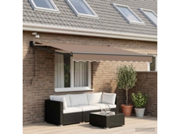 Vidaxl Toldo Retrátil Elétrico Cinzento-acastanhado