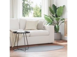 Tapete Lovely Home Cinza Área Oval Algodão Cinzento (80x150)