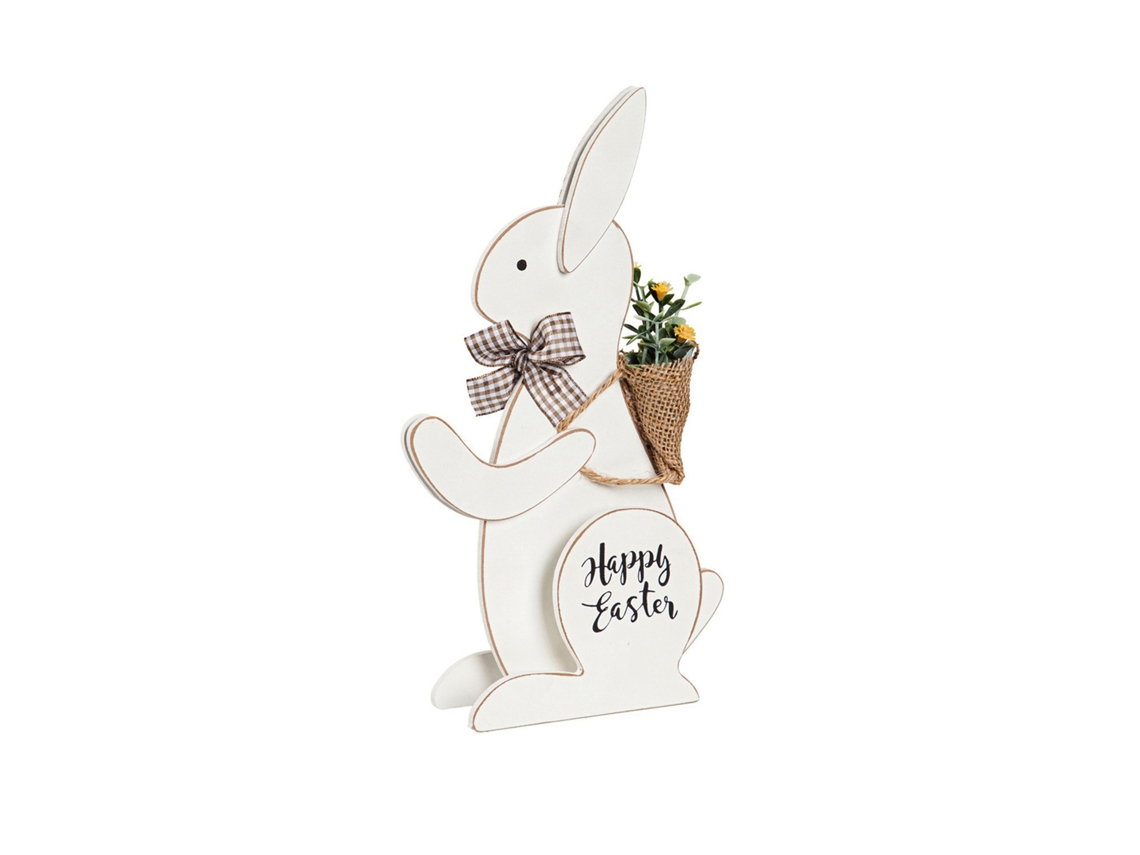 Coelhinho de Madeira 3d para Decoração de Mesa Tema Páscoa LAXISCREED