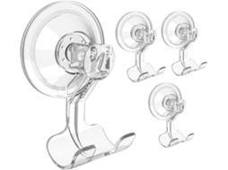 Ganchos Com Ventosa Para Lâminas De Barbear, Transparentes E Removíveis, Para Pendurar Lâminas De Barbear, Toalhas, Buchas E Outros Utensílios