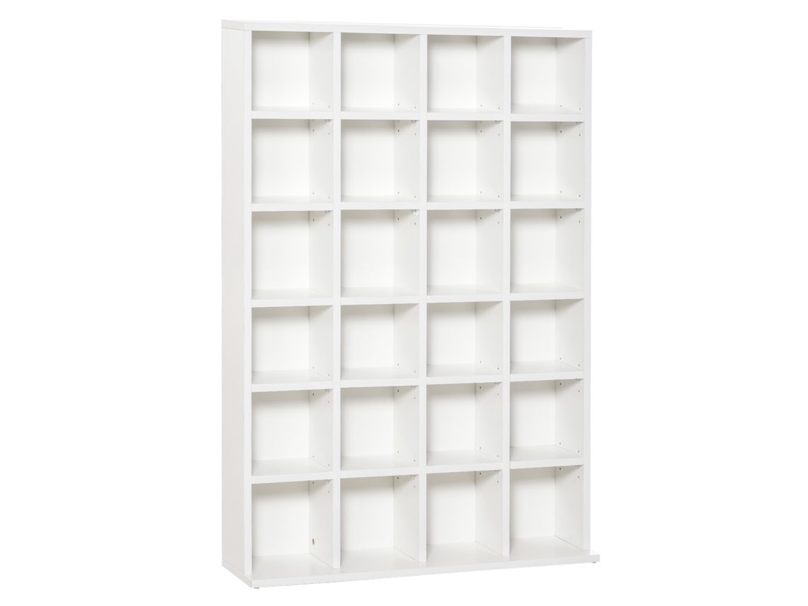 Estante porta CD com 24 prateleiras ajustáveis (130,5x89x20 cm) BTFORUS