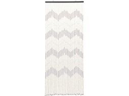 Cortina De Porta Com Contas - 90 X 220 Cm - Bambu - Divisória De Ambientes