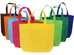 Lote De 12 Sacolas Reutilizáveis De Tecido Não Tecido Com Suporte Na Base.