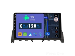 Auto Rádio Carro Bluetooth Autoradio 8GB RAM 128G ROM CarPlay Navegação GPS Ecrã Táctil RoverOne para Mercedes Benz C Class 3 W204 S204 2006-2011