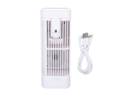 Ventilador de Mesa Luz Noturna Ajustável Silencioso com Sprayer Multifuncional