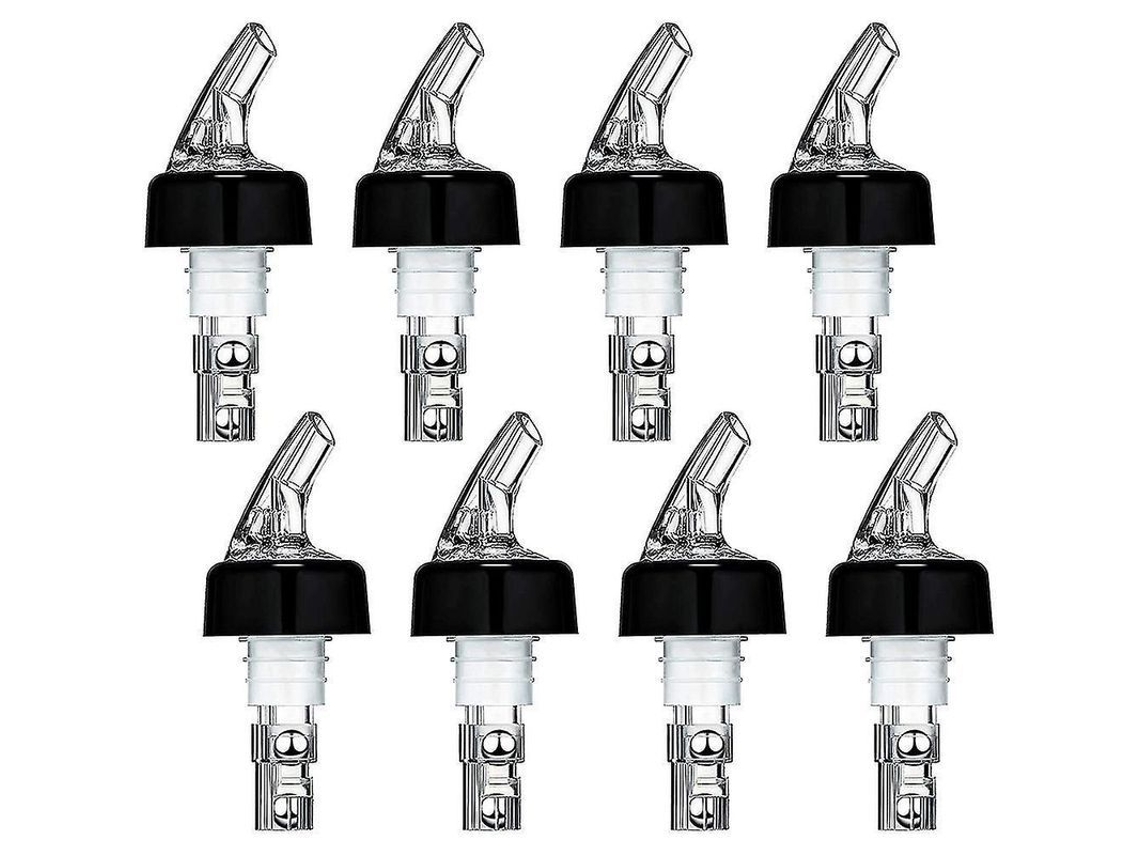 8 Bicos Medidores Automáticos, para Garrafas, Plástico, 1 Oz/30ml | S/MARCA