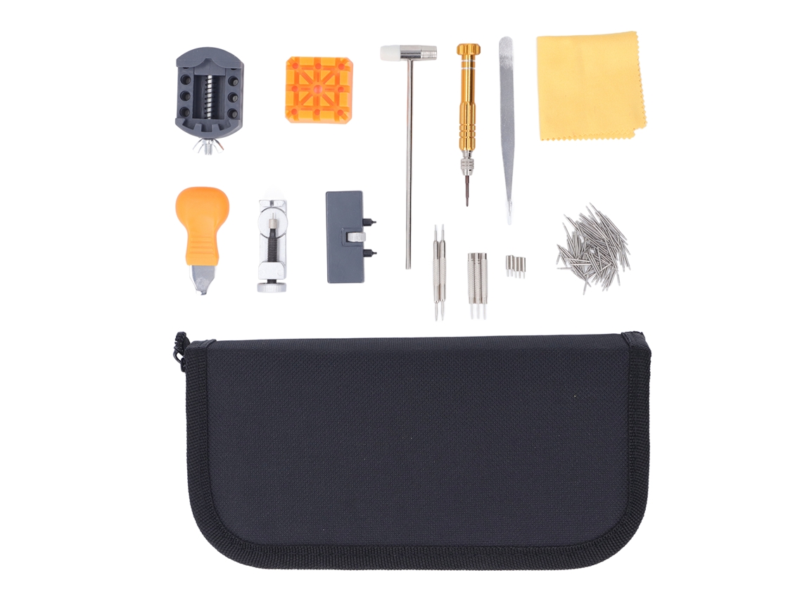 Kit De Ferramentas Para Reparação De Relógios Com Retirador De Elo, Abrecapas E Ferramentas De Substituição De Baterias