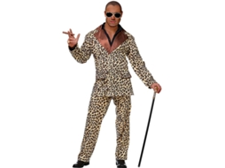 Fato de mafioso com estampa animal exótica para homem