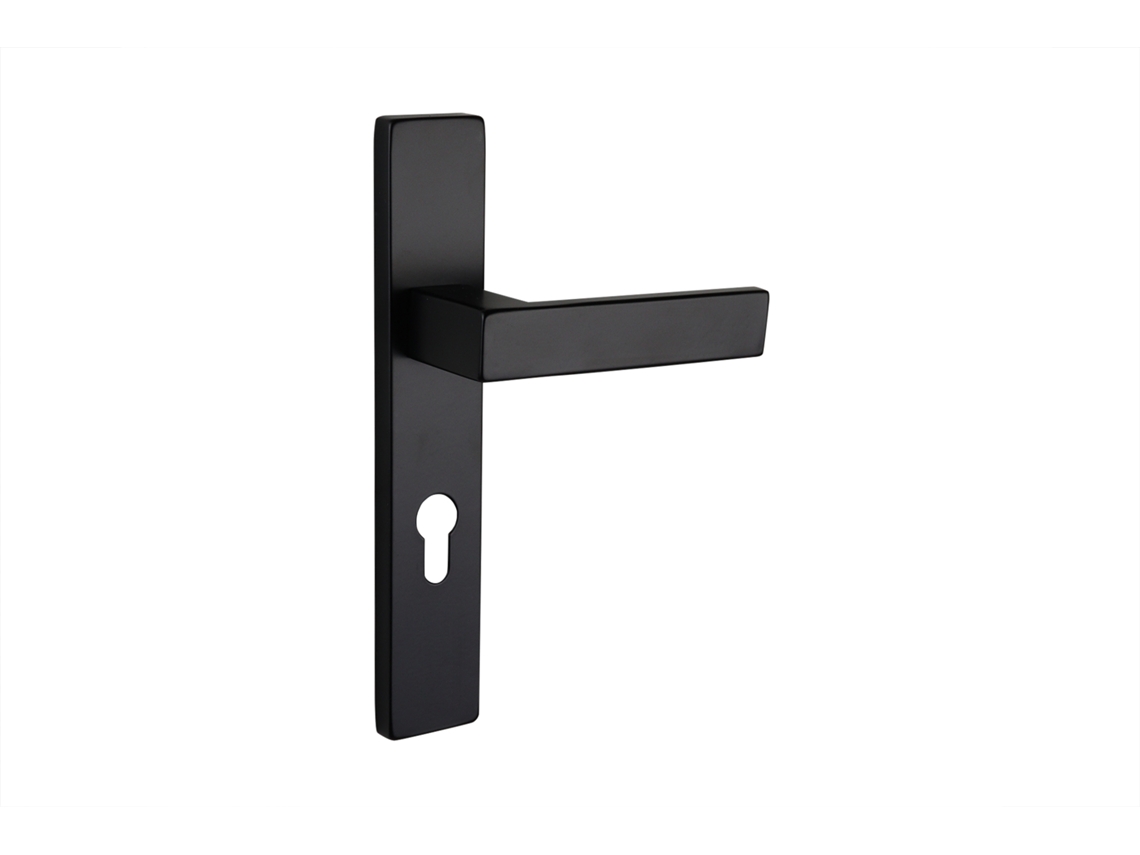 Maçaneta da Porta Lavuzo Imperio WOVAR Black com Escudo Retangular (Pc72)