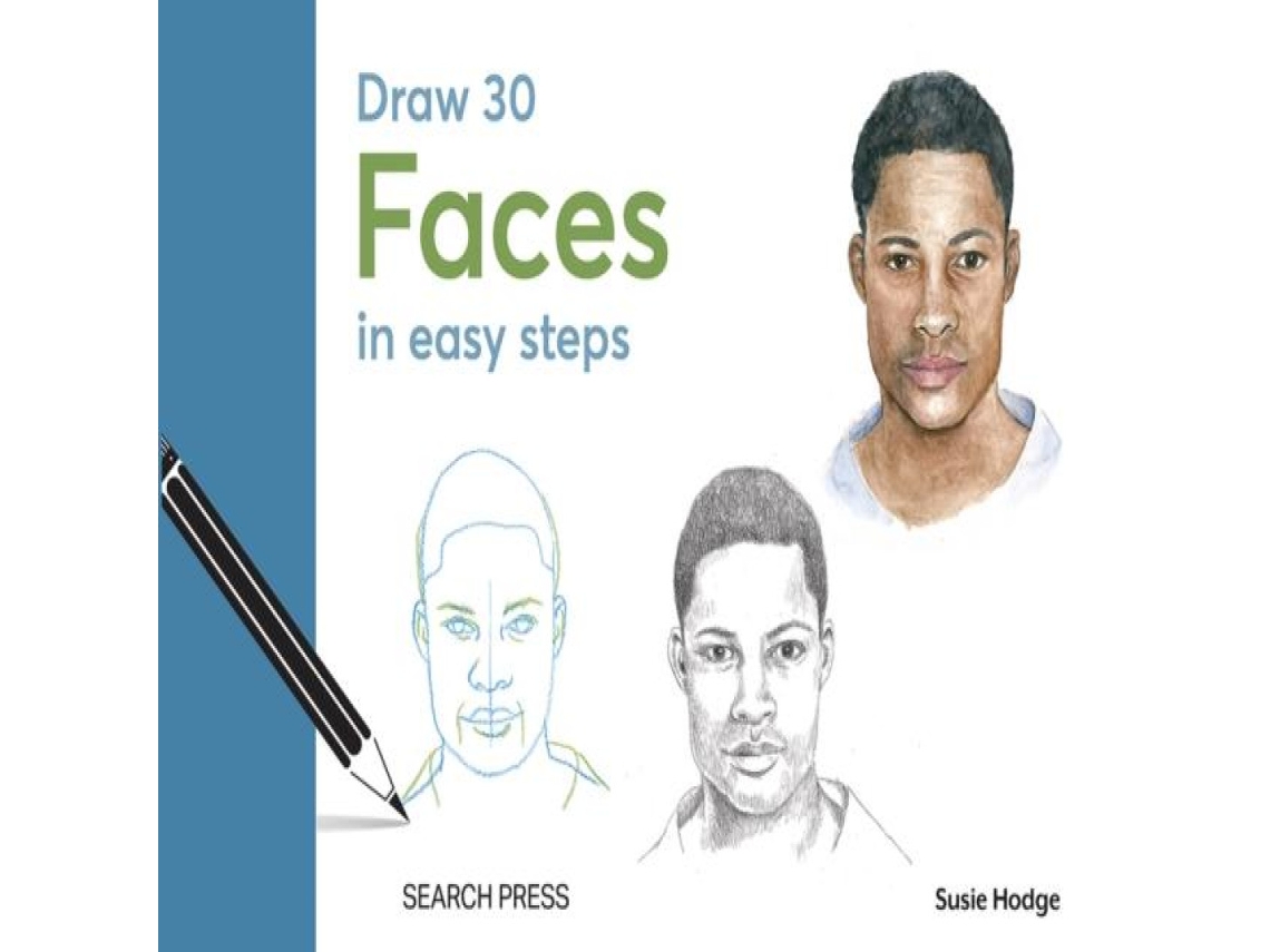 Livro Draw 30 Faces de Susie Hodge (Inglês)