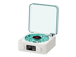 Mini alto-falante MDUG retrô com ruído branco, subwoofer, cor branca